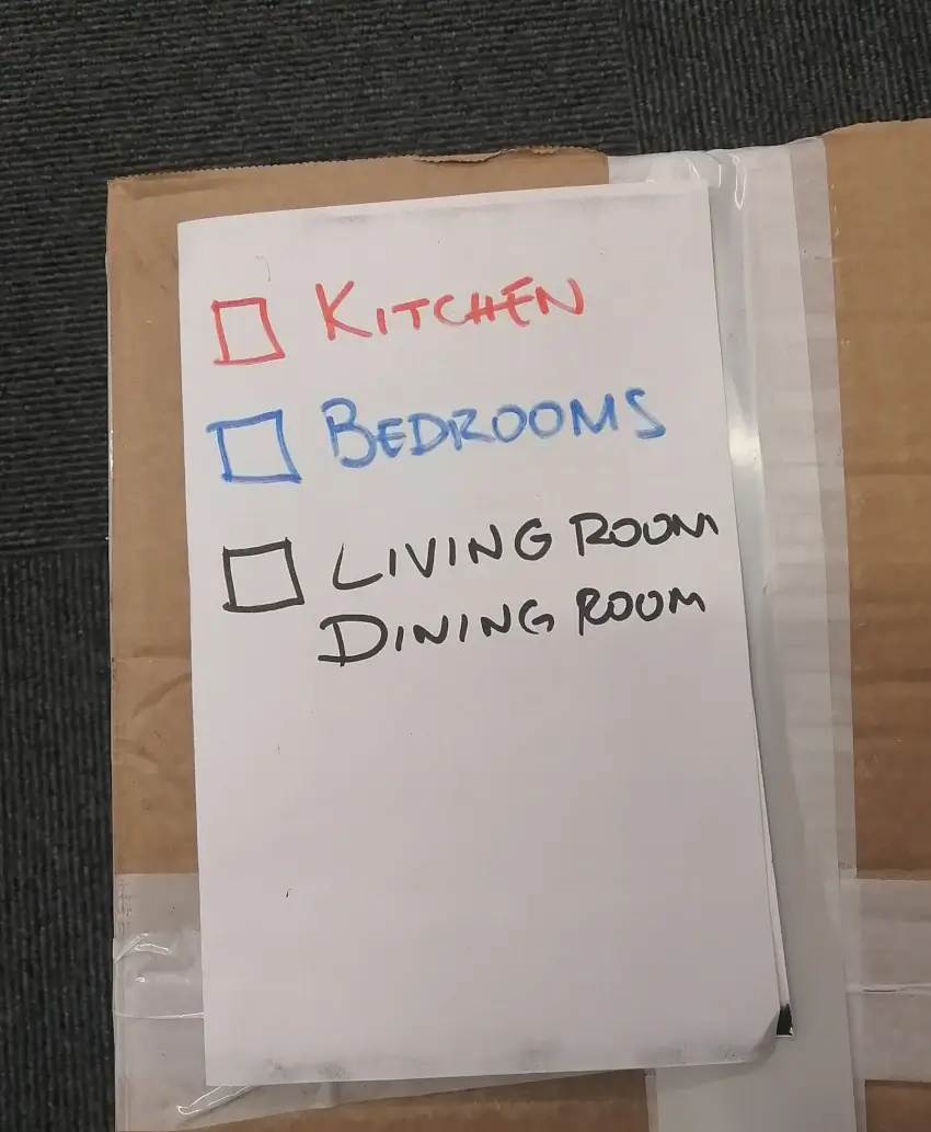 moving boxes labeling system