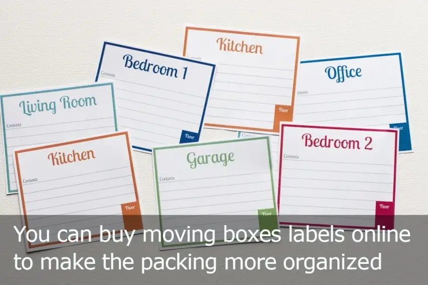 Moving Boxes Labels
