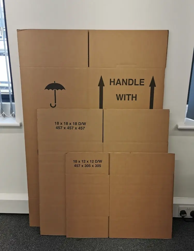 Moving boxes sizes