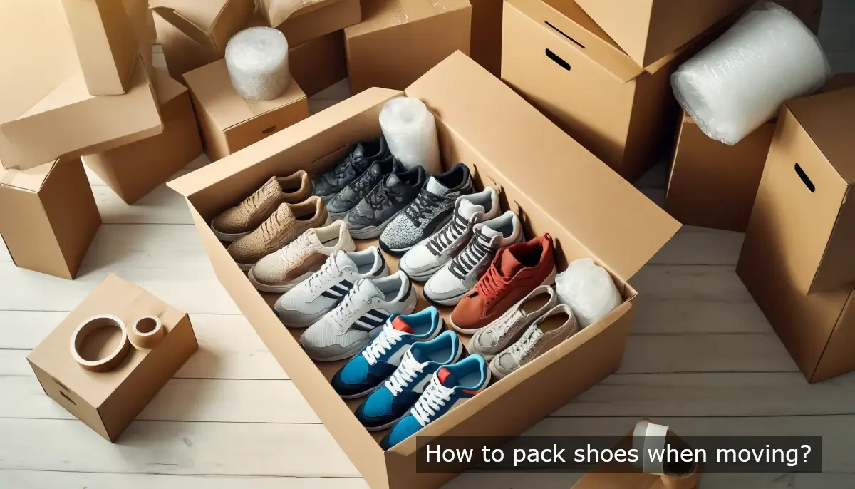 How to pack shoes when moving