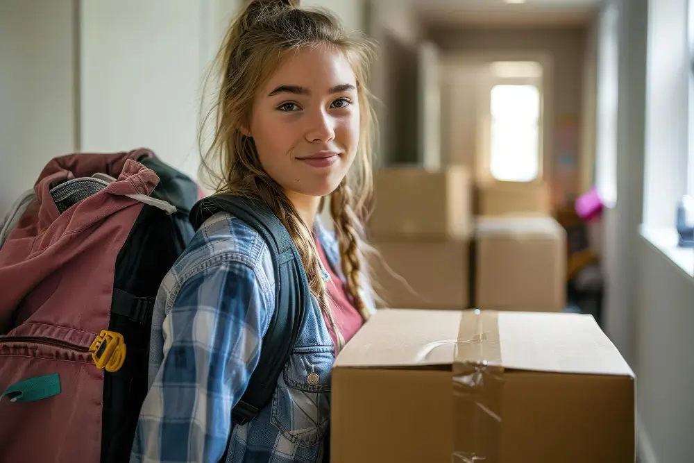 Girl moving out of her parents home first time