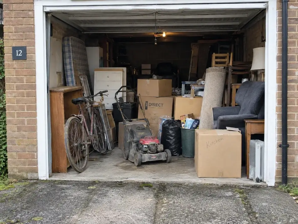 UK garage ready to be cleared UK garage ready to be cleared