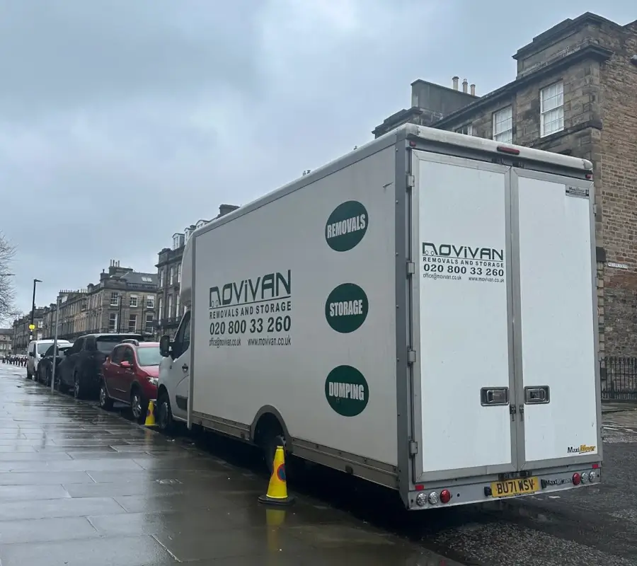 Edinburgh removal van loading